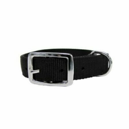 BOSS PET PDQ Dog Collar, 22 in L Collar, 1 in W Collar, Nylon, Black 2952203
